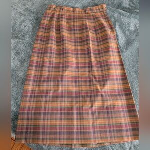 Vintage Plaid Multicolor Women's Skirt